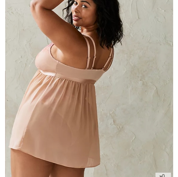 Torrid EMBROIDERED MESH STRAPPY BABYDOLL - Picture 2 of 5